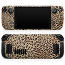Brown Vector Leopard Print // Full Body Skin Decal Wrap Kit for the Steam Deck handheld gaming computer