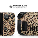 Brown Vector Leopard Print // Full Body Skin Decal Wrap Kit for the Steam Deck handheld gaming computer