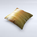 Brown Vector Swirly HD Strands Ink-Fuzed Decorative Throw Pillow