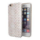 Brown Watercolor Chevron iPhone 6/6s or 6/6s Plus 2-Piece Hybrid INK-Fuzed Case