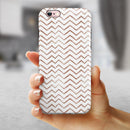 Brown Watercolor Chevron iPhone 6/6s or 6/6s Plus 2-Piece Hybrid INK-Fuzed Case