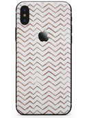 Brown Watercolor Chevron - iPhone X Skin-Kit