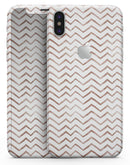 Brown Watercolor Chevron - iPhone X Skin-Kit