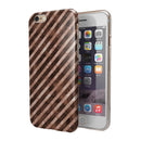 Brown Watercolor Diagonal Stripes iPhone 6/6s or 6/6s Plus 2-Piece Hybrid INK-Fuzed Case