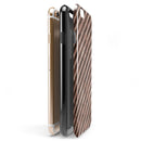 Brown Watercolor Diagonal Stripes iPhone 6/6s or 6/6s Plus 2-Piece Hybrid INK-Fuzed Case
