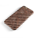Brown Watercolor Diagonal Stripes iPhone 6/6s or 6/6s Plus 2-Piece Hybrid INK-Fuzed Case