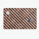 Brown Watercolor Diagonal Stripes - Premium Protective Decal Skin-Kit for the Apple Credit Card