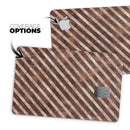 Brown Watercolor Diagonal Stripes - Premium Protective Decal Skin-Kit for the Apple Credit Card