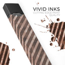 Brown Watercolor Diagonal Stripes - Premium Decal Protective Skin-Wrap Sticker compatible with the Juul Labs vaping device