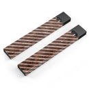 Brown Watercolor Diagonal Stripes - Premium Decal Protective Skin-Wrap Sticker compatible with the Juul Labs vaping device
