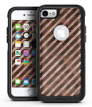 Brown Watercolor Diagonal Stripes - iPhone 7 or 8 OtterBox Case & Skin Kits