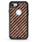 Brown Watercolor Diagonal Stripes - iPhone 7 or 8 OtterBox Case & Skin Kits