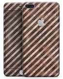 Brown Watercolor Diagonal Stripes - Skin-kit for the iPhone 8 or 8 Plus