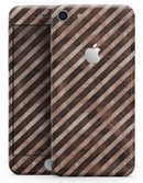 Brown Watercolor Diagonal Stripes - Skin-kit for the iPhone 8 or 8 Plus