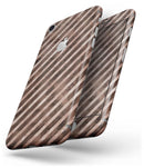 Brown Watercolor Diagonal Stripes - Skin-kit for the iPhone 8 or 8 Plus