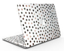 Brown Watercolor Dots over White - MacBook Air Skin Kit