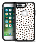 Brown Watercolor Dots over White - iPhone 7 Plus/8 Plus OtterBox Case & Skin Kits
