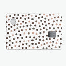 Brown Watercolor Dots over White - Premium Protective Decal Skin-Kit for the Apple Credit Card