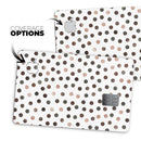 Brown Watercolor Dots over White - Premium Protective Decal Skin-Kit for the Apple Credit Card