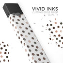 Brown Watercolor Dots over White - Premium Decal Protective Skin-Wrap Sticker compatible with the Juul Labs vaping device