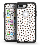 Brown Watercolor Dots over White - iPhone 7 Plus/8 Plus OtterBox Case & Skin Kits