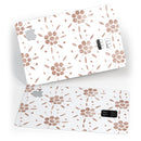 Brown Watercolor Flowers V1 - Premium Protective Decal Skin-Kit for the Apple Credit Card