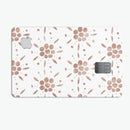 Brown Watercolor Flowers V1 - Premium Protective Decal Skin-Kit for the Apple Credit Card