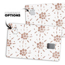 Brown Watercolor Flowers V1 - Premium Protective Decal Skin-Kit for the Apple Credit Card