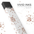Brown Watercolor Flowers V1 - Premium Decal Protective Skin-Wrap Sticker compatible with the Juul Labs vaping device