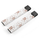 Brown Watercolor Flowers V1 - Premium Decal Protective Skin-Wrap Sticker compatible with the Juul Labs vaping device
