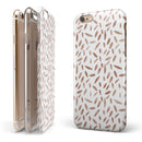Brown Watercolor Pedals iPhone 6/6s or 6/6s Plus 2-Piece Hybrid INK-Fuzed Case