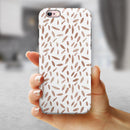 Brown Watercolor Pedals iPhone 6/6s or 6/6s Plus 2-Piece Hybrid INK-Fuzed Case