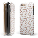 Brown Watercolor Pedals iPhone 6/6s or 6/6s Plus 2-Piece Hybrid INK-Fuzed Case