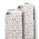 Brown Watercolor Pedals iPhone 6/6s or 6/6s Plus 2-Piece Hybrid INK-Fuzed Case