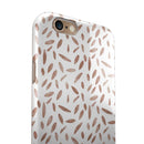 Brown Watercolor Pedals iPhone 6/6s or 6/6s Plus 2-Piece Hybrid INK-Fuzed Case