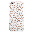 Brown Watercolor Pedals iPhone 6/6s or 6/6s Plus 2-Piece Hybrid INK-Fuzed Case