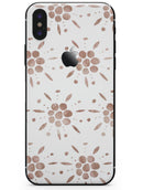 Brown Watercolor flowers - iPhone X Skin-Kit