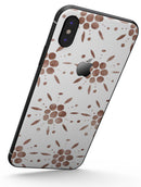Brown Watercolor flowers - iPhone X Skin-Kit