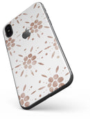 Brown Watercolor flowers - iPhone X Skin-Kit