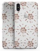 Brown Watercolor flowers - iPhone X Skin-Kit