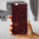 Brown and Copper Abstract Geometric Shapes iPhone 6/6s or 6/6s Plus 2-Piece Hybrid INK-Fuzed Case