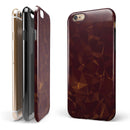 Brown and Copper Abstract Geometric Shapes iPhone 6/6s or 6/6s Plus 2-Piece Hybrid INK-Fuzed Case