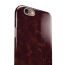 Brown and Copper Abstract Geometric Shapes iPhone 6/6s or 6/6s Plus 2-Piece Hybrid INK-Fuzed Case