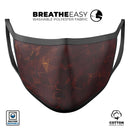 Brown and Copper Abstract Geometric Shapes - Made in USA Mouth Cover Unisex Anti-Dust Cotton Blend Reusable & Washable Face Mask with Adjustable Sizing for Adult or Child
