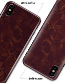 Brown and Copper Abstract Geometric Shapes - iPhone X Clipit Case