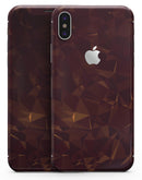 Brown and Copper Abstract Geometric Shapes - iPhone X Skin-Kit