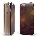 Brown and Gold Geometric Triangles iPhone 6/6s or 6/6s Plus 2-Piece Hybrid INK-Fuzed Case