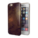 Brown and Gold Geometric Triangles iPhone 6/6s or 6/6s Plus 2-Piece Hybrid INK-Fuzed Case