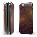 Brown and Gold Geometric Triangles iPhone 6/6s or 6/6s Plus 2-Piece Hybrid INK-Fuzed Case
