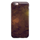 Brown and Gold Geometric Triangles iPhone 6/6s or 6/6s Plus 2-Piece Hybrid INK-Fuzed Case